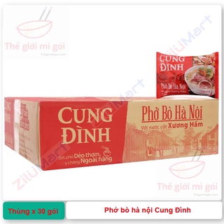 Thùng 30 gói phở bò cung đình hà nội loại 68g