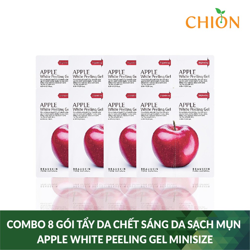 Combo 8 gói tẩy da chết sáng da sạch mụn Apple White Peeling Gel minisize