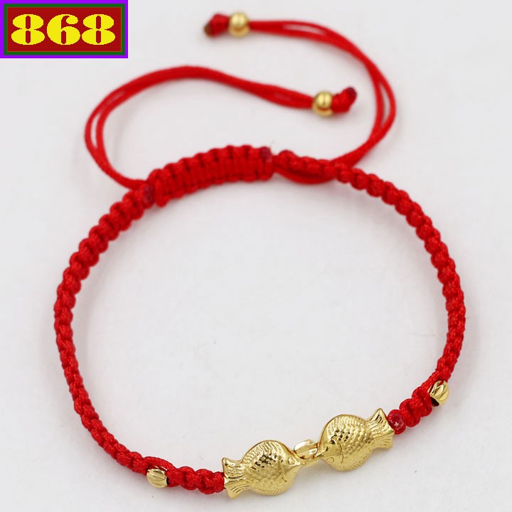 Vòng tay tết dây song ngư TD3 - Vòng đeo tay chỉ đỏ may mắn