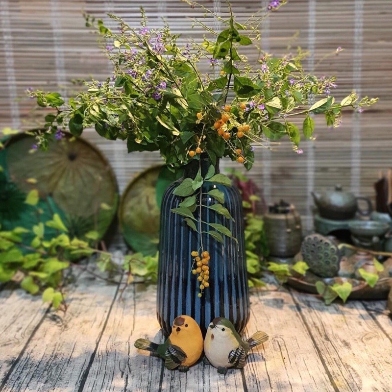 Lọ Hoa Bình Hoa Decor Gốm Sứ Bát Tràng