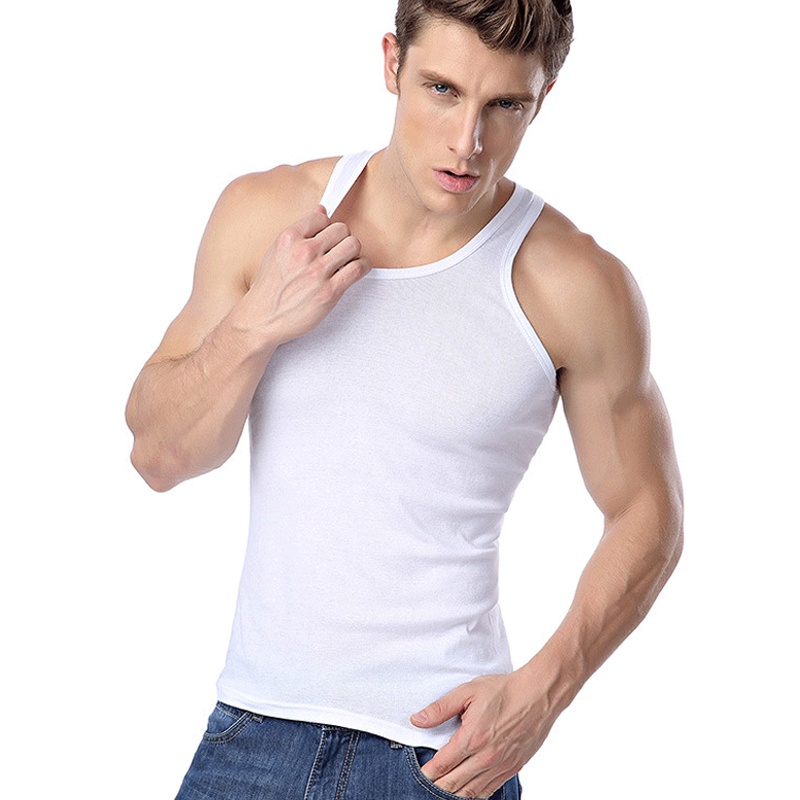 Áo Thun Thể Thao Sát Nách Chất Liệu Cotton Cho Nam