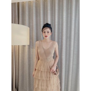 chân váy ren lưới tầng qc