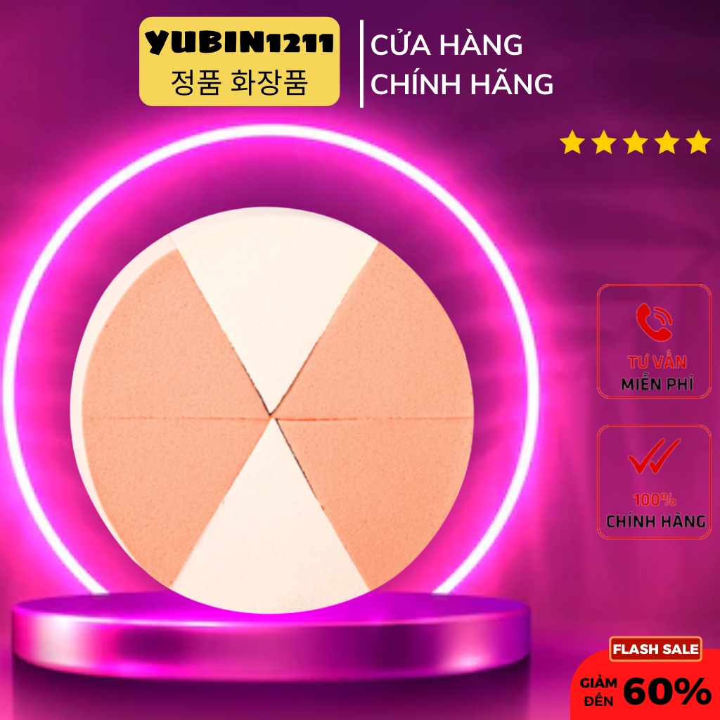 Bông Phấn Vacosi Tam Giác Bịch 6 Miếng