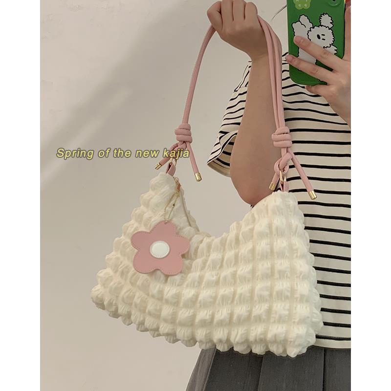Jiashucheng Túi Tote Đeo Vai / Kẹp Nách Phối Màu Tương Phản Thời Trang Mùa Hè Chất Lượng Cao Dễ Phối Đồ Cho Nữ