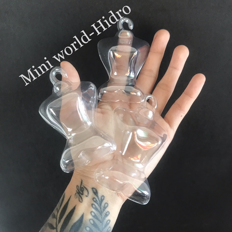 Combo 5pcs Manocanh nửa người trong suốt dùng cho búp bê barbie hoặc các loại size 30cm móc quần áo váy búp bê