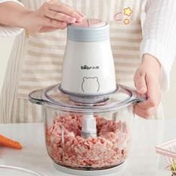 Máy Xay Thịt Mini Đa Năng Bear 2L QSJ D03W5 , Cối Xay Thực Phẩm, tỏi ớt, chả cá gia đình, cao cấp chính hãng_BH 18 tháng