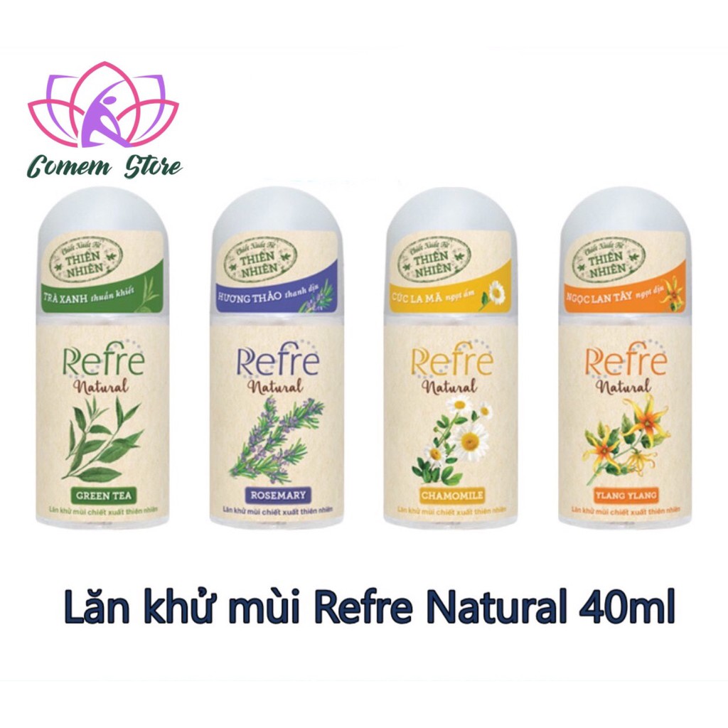 Refre Natural - Lăn khử mùi chiết xuất từ thiên nhiên