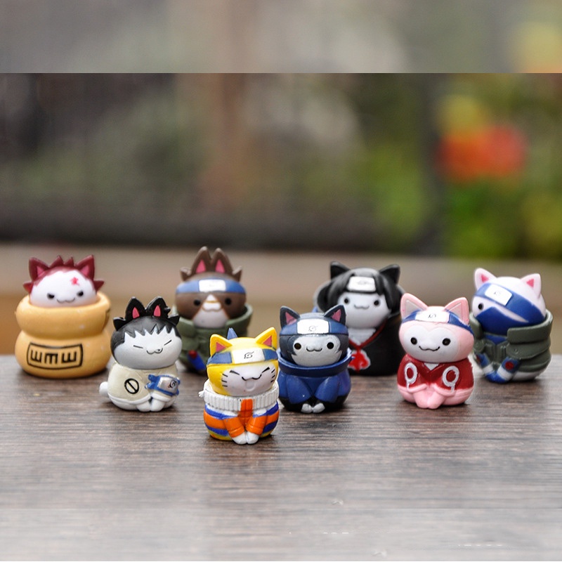 Bức Tượng Mèo Cosplay NARUTO Dễ Thương Sáng Tạo Đáng Yêu, Mô Hình Hoạt Hình, Sản Phẩm Thủ Công Trang Trí.