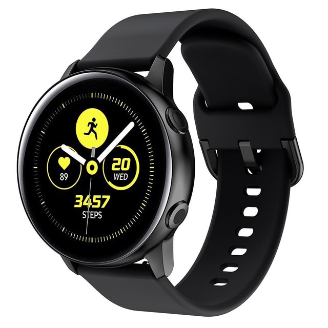 Dây đồng hồ Silicon Chính hãng Cao cấp cho Samsung Galaxy Watch Active 2 bản 20mm loại tốt.