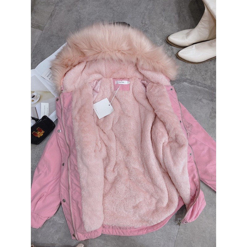 [Xả kho] Áo Khoác Phao Lót Lông Hai Cúc ( có sẵn+ảnh thật) | BigBuy360 - bigbuy360.vn