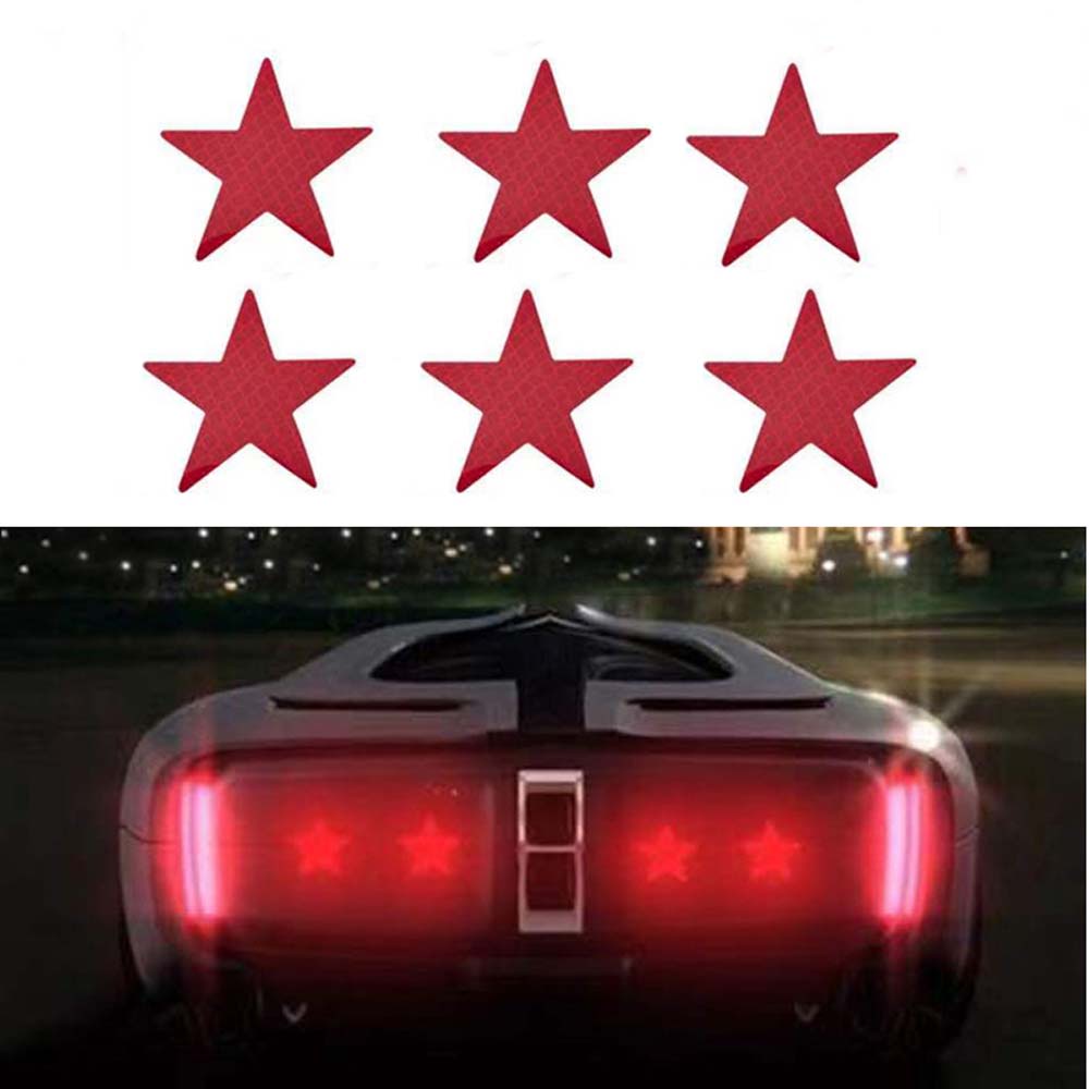 Set 6 Miếng Dán Phản Quang Đa Năng Trang Trí Xe Hơi