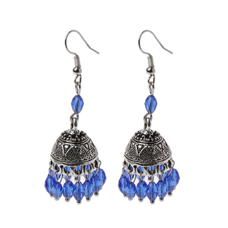 Bông Tai Đính Đá Phong Cách Ấn Độ Thời Trang Cho Nữ