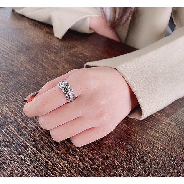 Nhẫn Nam Bạc Đẹp Cá Tính Unisex HipHop Basic Ngầu Trơn Nam Tryan Ring Lucifer Store Nhẫn Titan Không Gỉ - Tryan