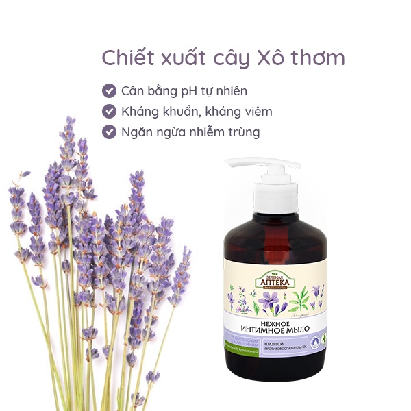 Dung Dịch Vệ Sinh Phụ Nữ Zelenaya Apteka Kháng Khuẩn, Cân Bằng Độ pH 370ml