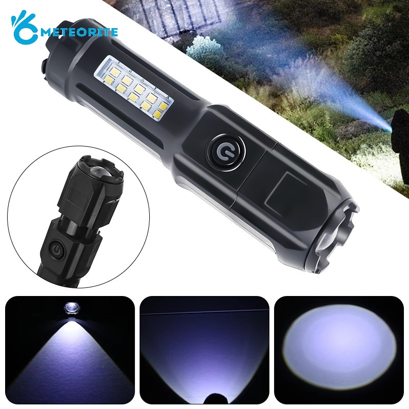 Đèn Pin LED USB Khẩn Cấp Siêu Sáng Tùy Chỉnh Tiện Dụng Cho Hoạt Động Ngoài Trời