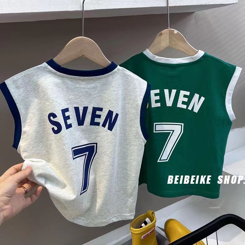 Hàng Mới Về Áo Thun Bóng Rổ Cotton Mỏng Sát Nách Phong Cách Nhật Bản Thời Trang Mùa Hè Mới 2022 Cho Bé Trai