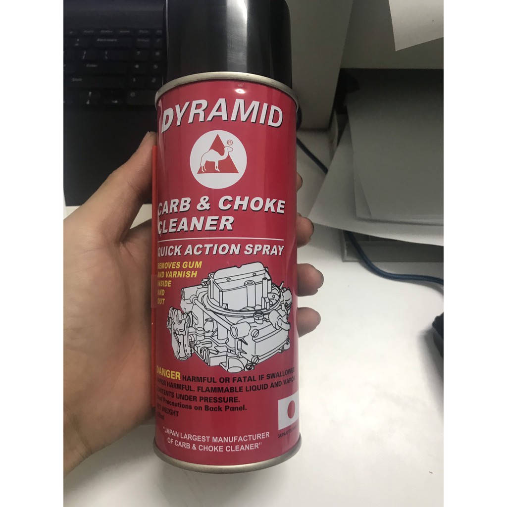 Vệ sinh bình xăng con DYRAMID Carb & Choke Cleaner 450ML