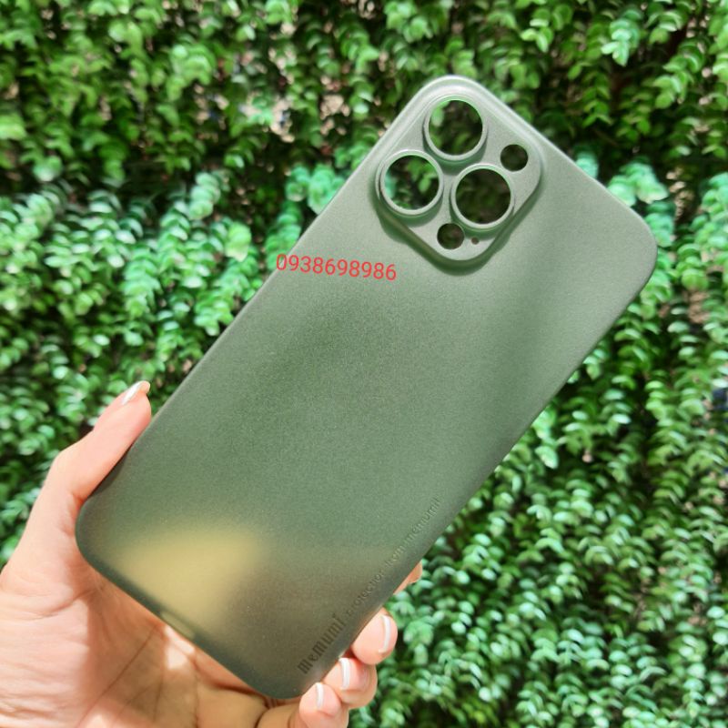 [ Xanh rêu ] Ốp lưng siêu mỏng Memumi Cho Iphone 13 pro max , 13 pro , 13 , 12 pro max màu xanh rêu