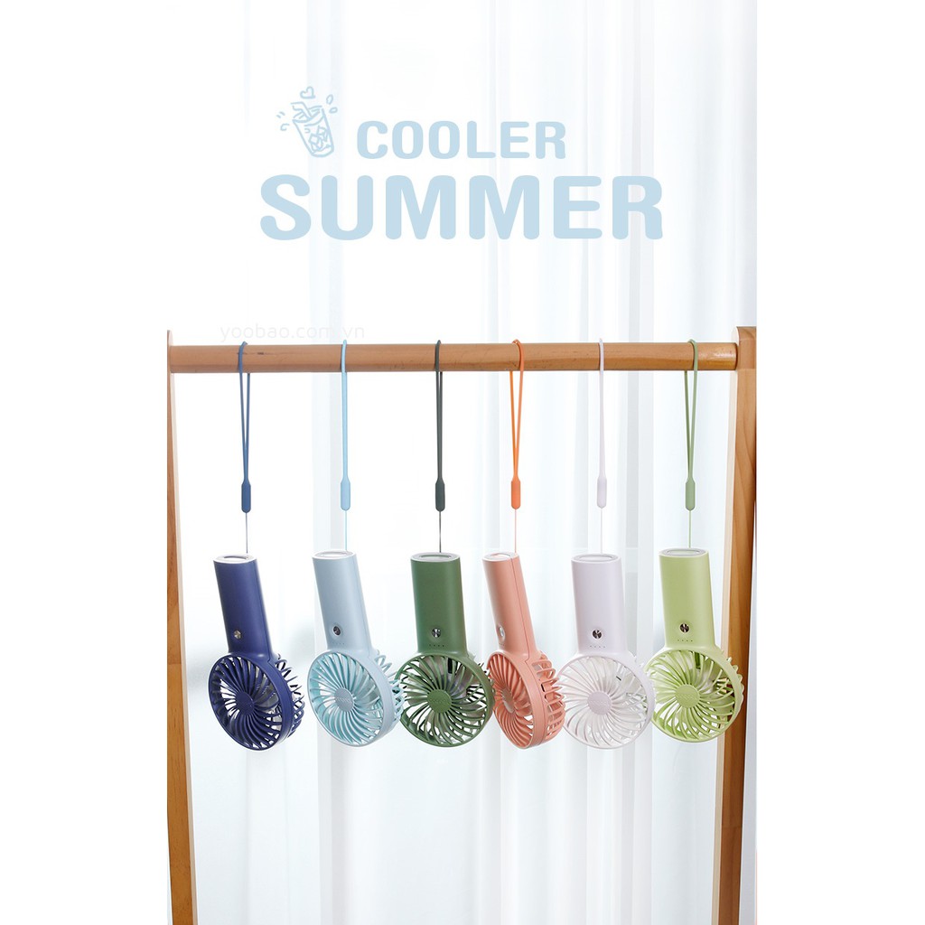 Quạt Mini cầm tay,để bàn tích điện dung lương cao 6000mAh và 3000mAh CHÍNH HÃNG Yoobao F3