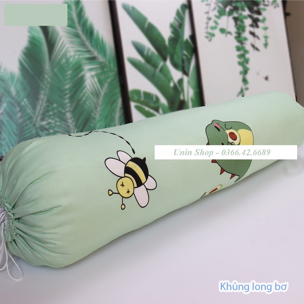 XẢ KHO Vỏ gối ôm, áo gối ôm Cotton Poly họa tiết LV Báo kích thước 35x100 (cm)