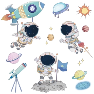 Sticker dán tường hình phi công trong sở thú