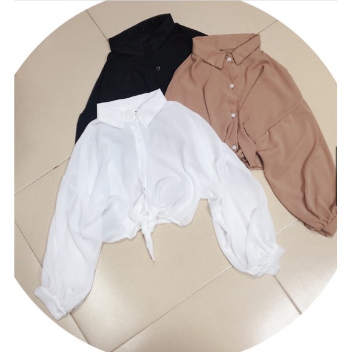 [Mã 44FASHIONSALE277 giảm 10K đơn 50K] Áo Sơ Mi Nữ Cột Nơ Eo Chất Voan Mềm Dày Dặn Hợp Thời Trang | BigBuy360 - bigbuy360.vn