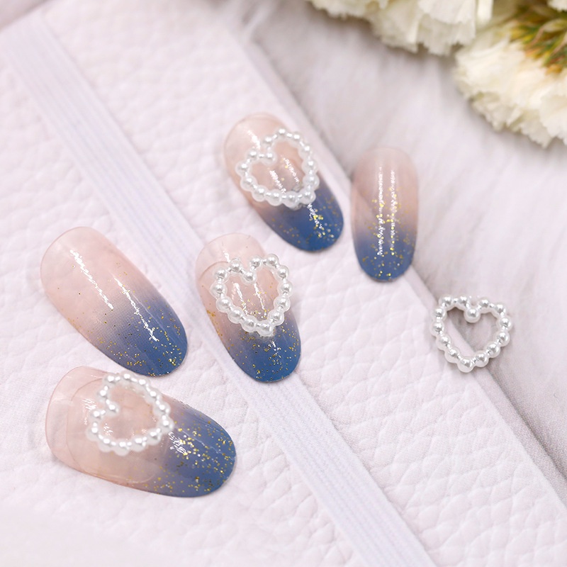 Bộ 10 Hạt Ngọc Trai 3D Trang Trí Móng Tay Charms