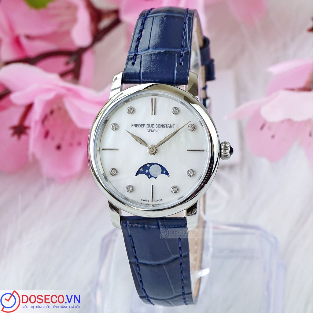 Đồng hồ nữ Frederique Constant Slimline Moonphase FC-206MPWD1S6