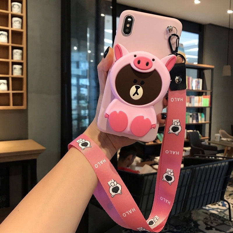 Ốp điện thoại dạng ví có dây đeo cho VIVO Y17/Y15/Y12/Y3/V15/V15 Pro/V11/V11 Pro/V11i/Y93/Y95/Y91/Y91i/Y91C