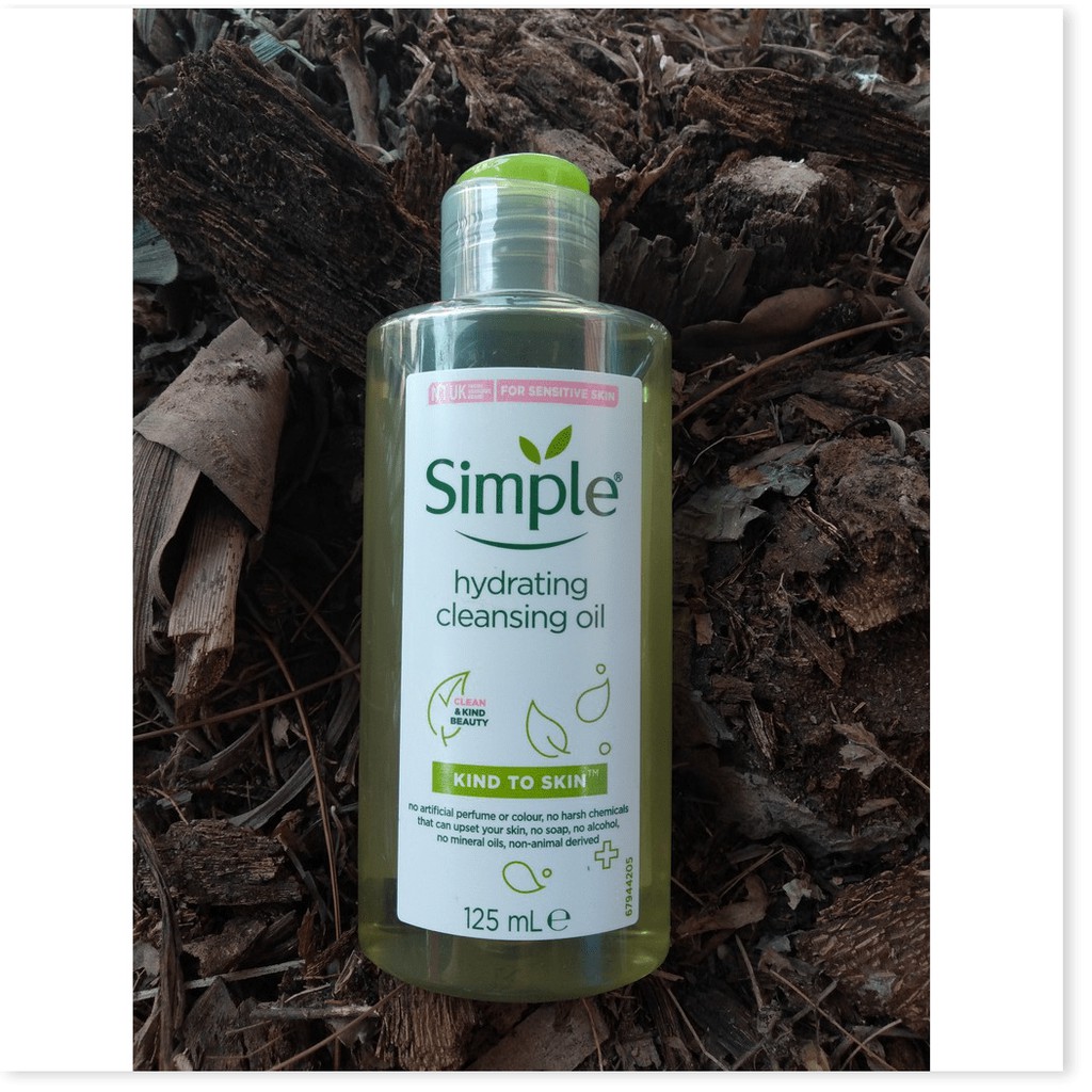 [Mã khuyến mãi] Dầu tẩy trang Simple Kind To Skin Hydrating Cleansing Oil 125ml (Bill Anh)