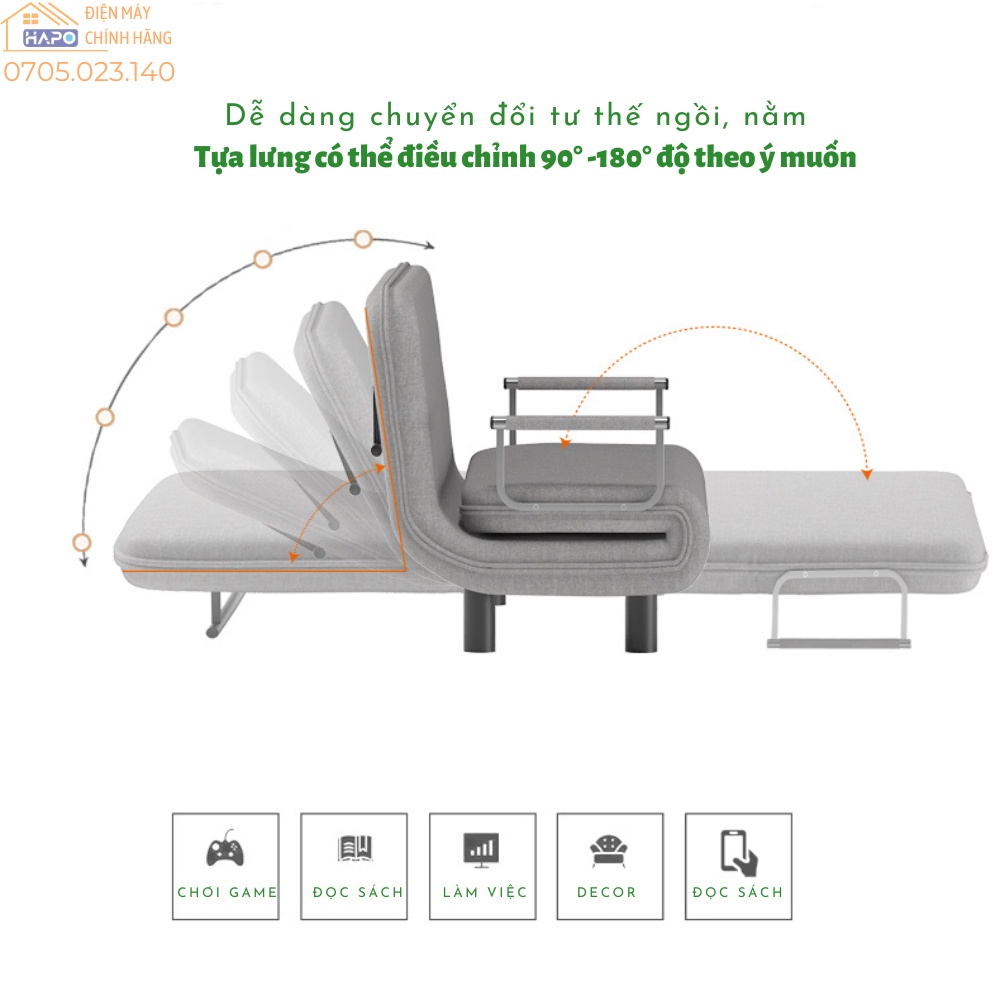 Ghế Sopha gấp gọn thông minh tiện lợi, Sofa giường đa năng 2 trong 1, Sofa bed kiểu dáng Hàn Quốc | BigBuy360 - bigbuy360.vn