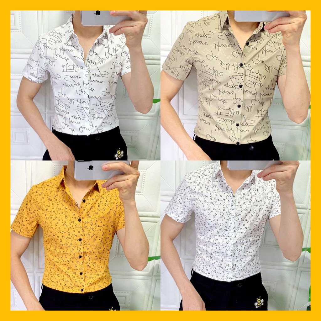 [Mã FASHIONT4MA giảm 10K đơn 50K] Áo sơ mi nam  vải lụa mịn cực thời thượng , phong cách.,