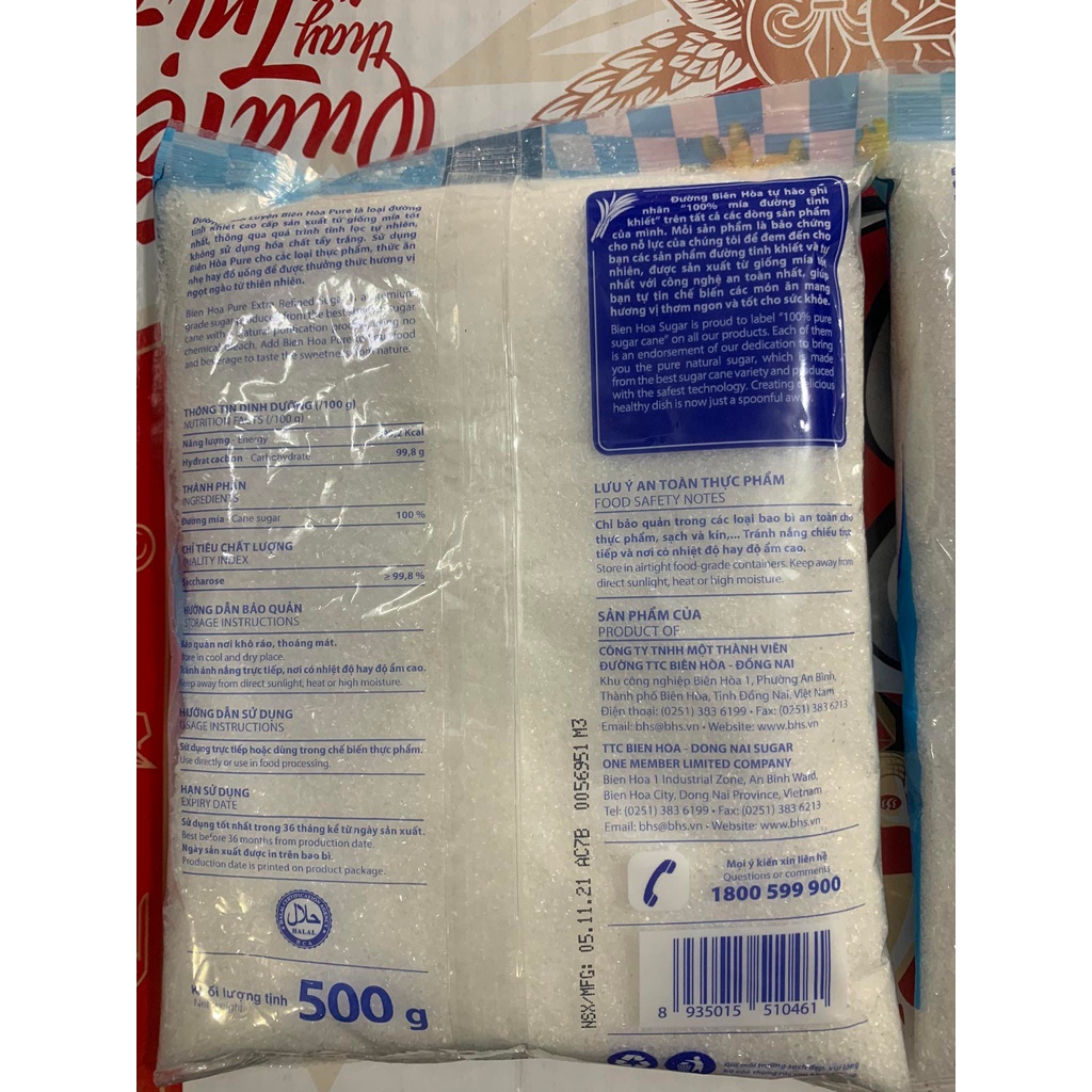 Đường tinh luyện Biên Hòa gói 500g