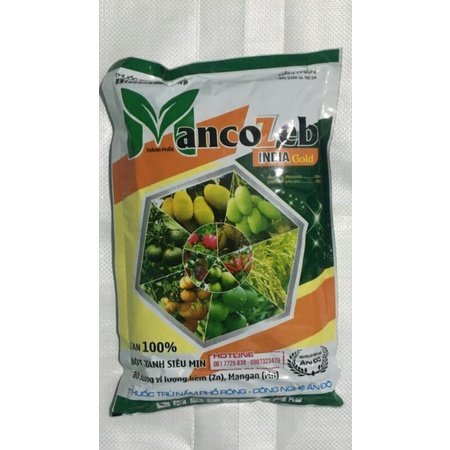 1KG MANCOZEB XANH 80WP  NGĂN NGỪA NẤM BỆNH TRÊN MỌI CÂY TRỒNG.