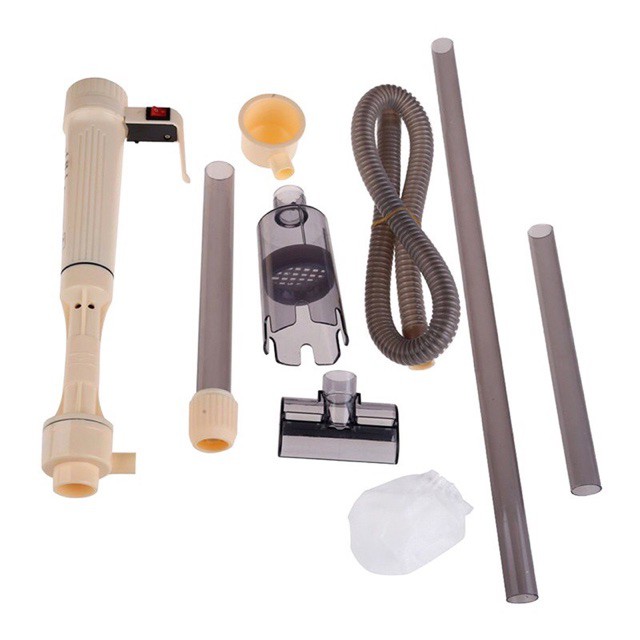 Máy hút cặn vệ sinh hồ cá Jeneca AS-615B chạy bằng điện và bằng pin