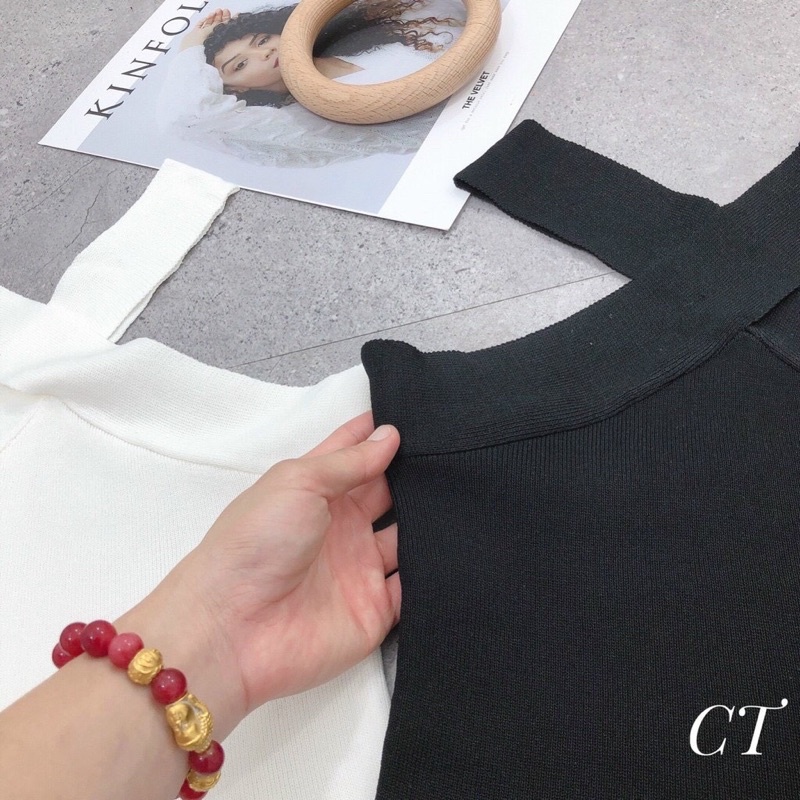 YẾM CHÉO CỔ ÔM BODY MẶC HAI KIỂU VKV ALOHASHOP91