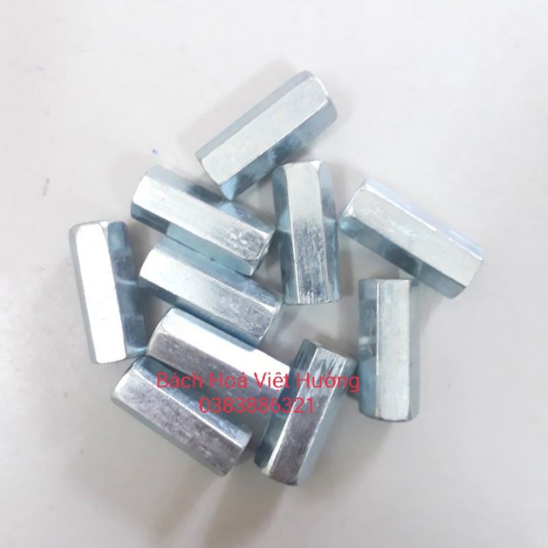 Nối ty ren, tiren đủ kích thước M6, M8, M10, M12, M14, M16 thép Cácbon loại đẹp