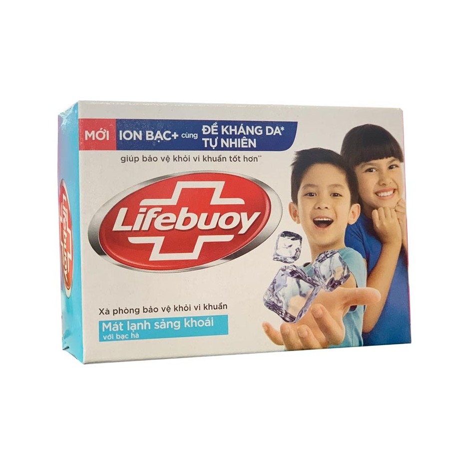 Xà bông cục Lifebuoy 90g mát lạnh sảng khoái ( Xanh Lợt )