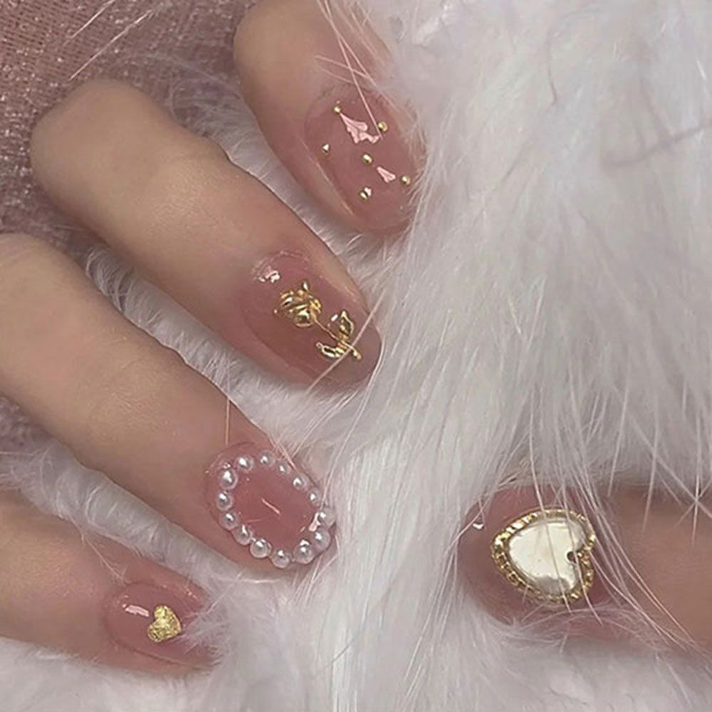 [Hàng mới về] Hạt ngọc trai giả 3D màu trắng dùng trang trí móng tay nghệ thuật DIY