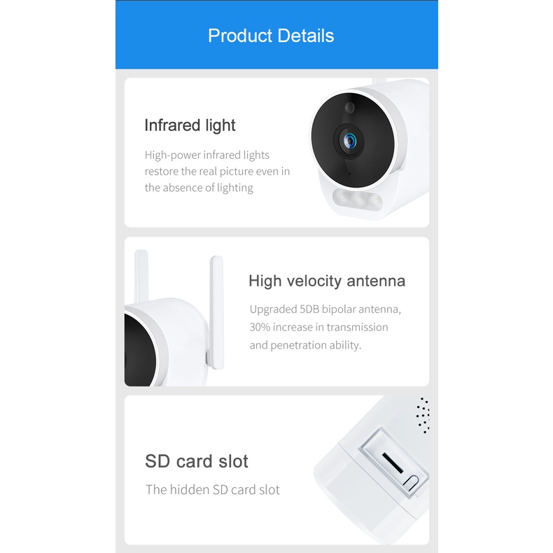 Camera Giám Sát Xiaomi Xiaov Pro 2K HD Kết Nối WiFi Kèm Phụ Kiện