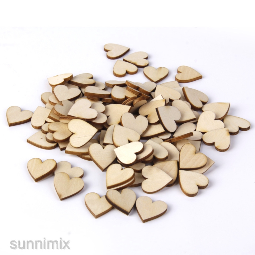 Wedding Wooden Heart Shapes Blank Embellishments Craft Cardmaking Scrapbooking