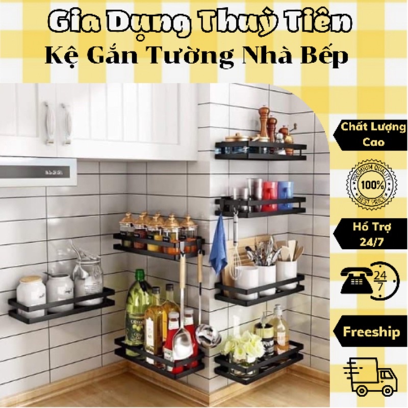 Kệ gắn tường nhà bếp nhà tắm sơn tĩnh điện không gỉ sét chắc chắn