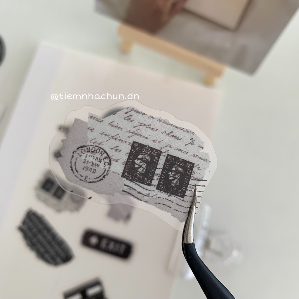 SET 20 STICKER MELTING trang trí journal hiện đại (ảnh thật) - Tiệm nhà Chun