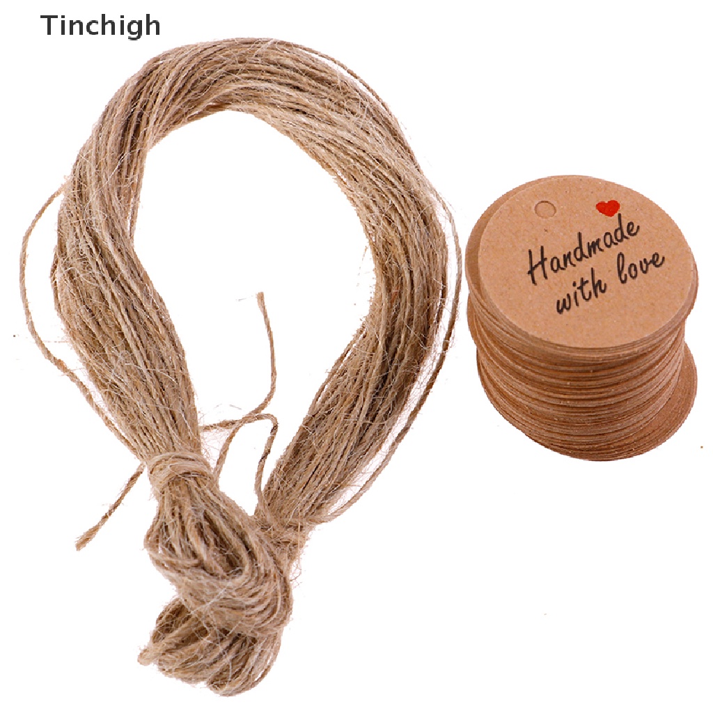 Bộ 100 Thẻ Giấy Hình Trái Tim Dài 20m Treo Trang Trí