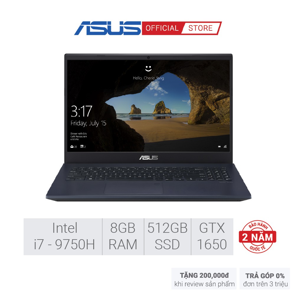 Laptop Asus VivoBook Gaming F571GT-AL858T | i7 - 9750H | 8GB | 512GB | GTX1650 | Win10