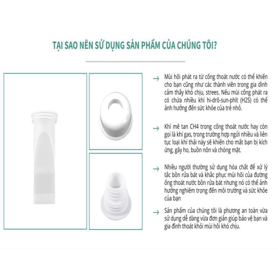 Ống chặn mùi hôi cống - Ống ngăn mùi hôi thoát sàn, hố ga, chống côn trùng xâm nhập