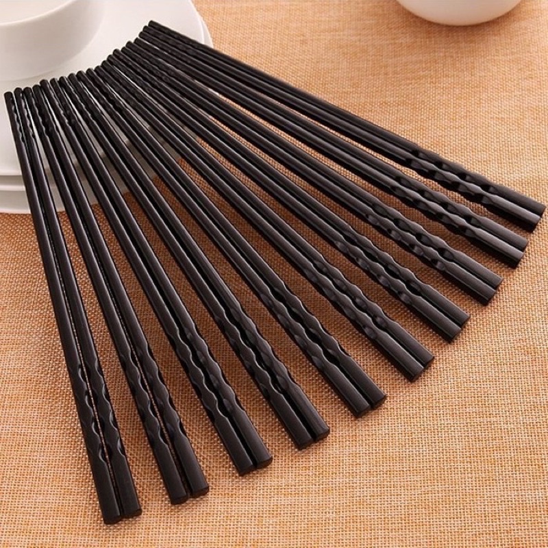10 Đôi Đũa nhựa viền xoắn Hoàng Hiệu
