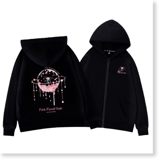 ÁO HOODIE NỮ HOA HỒNG TRONG TINH CẦU THỜI TRANG HÀN ĐẸP HOT