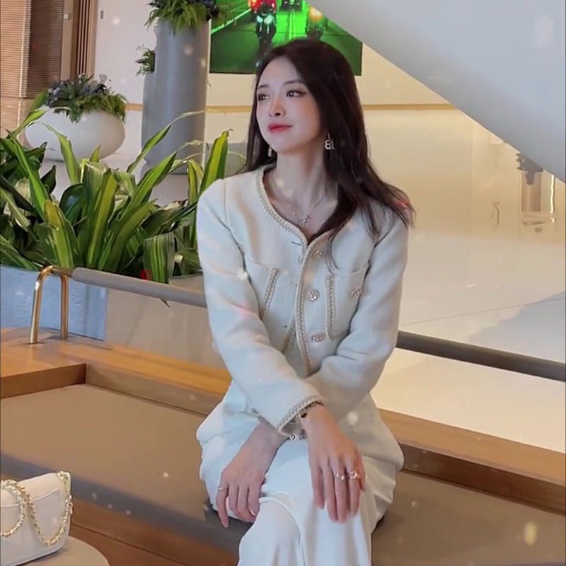 Áo Khoác Dạ Tweed Cho Nữ Phong Cách Thời Trang Hàn Quốc