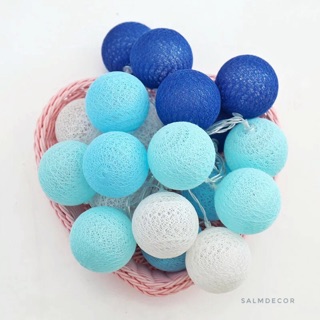 Đèn cotton ball light / đèn bóng cotton / đèn trang trí cotton